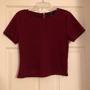 Forever21 Dark Red Crop Top